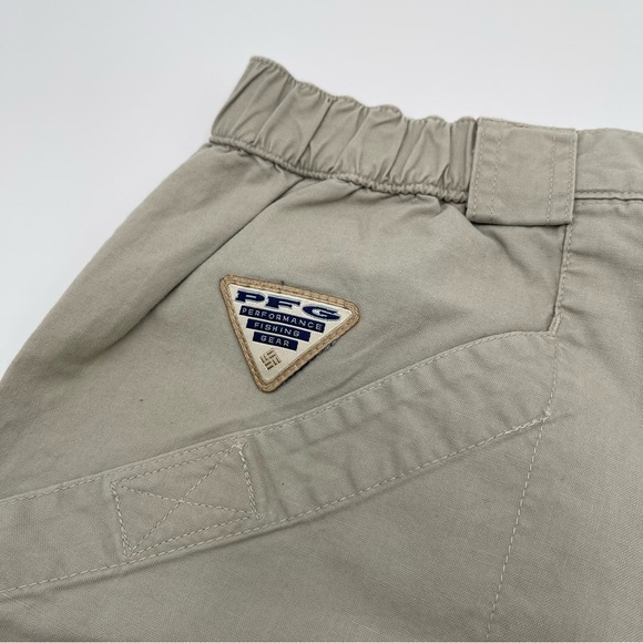 Columbia PFG Elastic Waist Fishing Shorts-Light Tan Sz XL Lightweight Outdoors - Picture 5 of 8